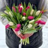 Букет из белых и розовых тюльпанов - Букет из белых и розовых тюльпанов
