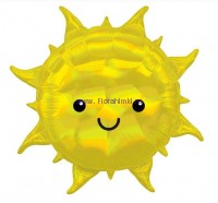Фольгированный шар Солнце 68х68 см. (переливы перламутр)