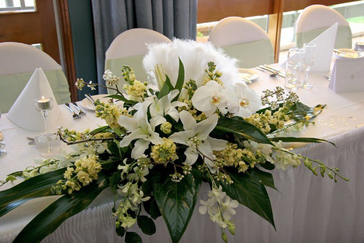  Свадебная композиция 112 Композиция из лилий и орхидей