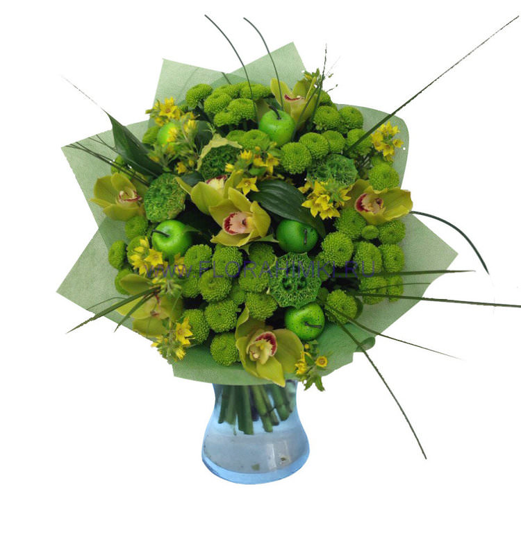 Букет Абсент Букет из орхидей и хризантем