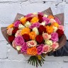 Букет из 51 разноцветной розы (Кения 50 см.) - Букет из 51 разноцветной розы (Кения 50 см.)