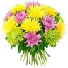 Букет из разноцветной одноголовой хризантемы - Букет из разноцветной одноголовой хризантемы
