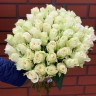 Белые розы Кения (50 см.)  - Белые розы Кения (50 см.) 