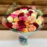 Букет из 35 разноцветных роз (Кения 50 см.) - Букет из 35 разноцветных роз (Кения 50 см.)