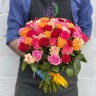 Разноцветные розы Кения (40 см.) - Разноцветные розы Кения (40 см.)
