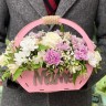 Композиция в цветочном ящике Розовая ваниль - Композиция в цветочном ящике Розовая ваниль