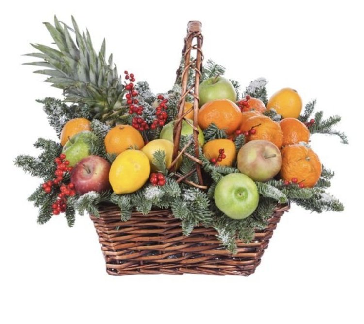 Корзина Тутси Корзина наполненная ананасом, апельсинами, мандаринами и яблоками